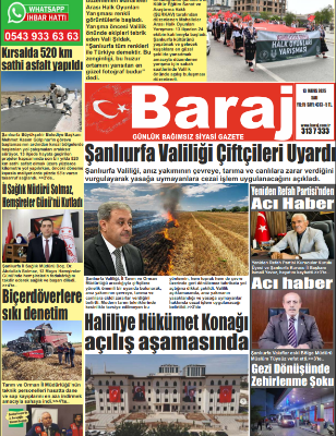 13.05.2025 Baraj Gazetesi