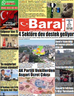16.07.2025 Baraj Gazetesi