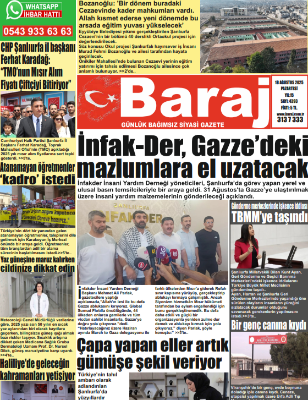 18.08.2025 Baraj Gazetesi
