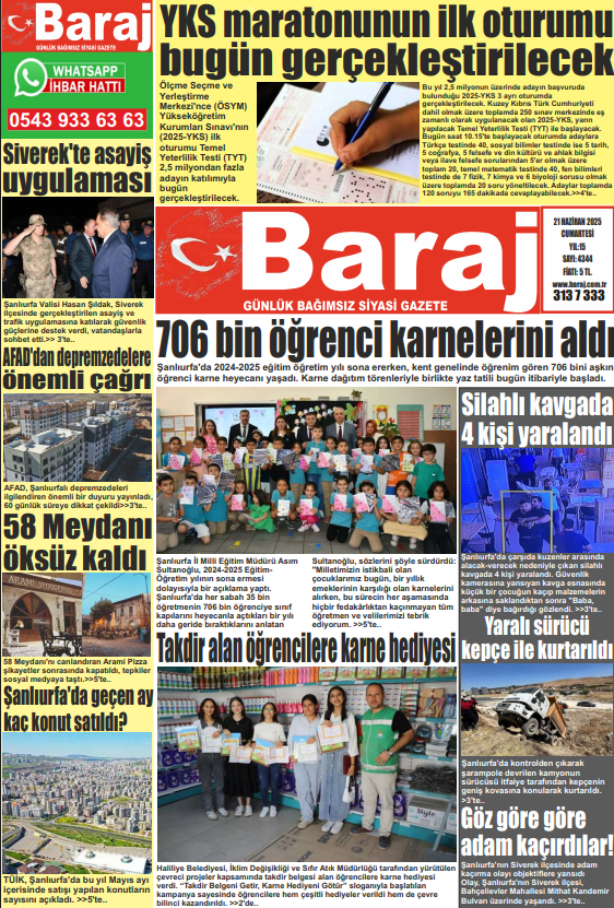 21.06.2025 Baraj Gazetesi