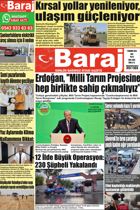 01.07.2025 Baraj Gazetesi
