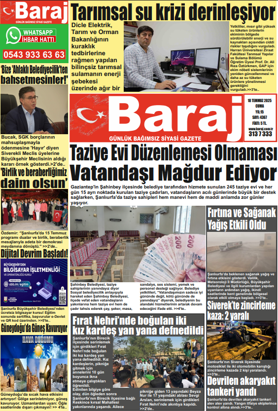 18.07.2025 Baraj Gazetesi