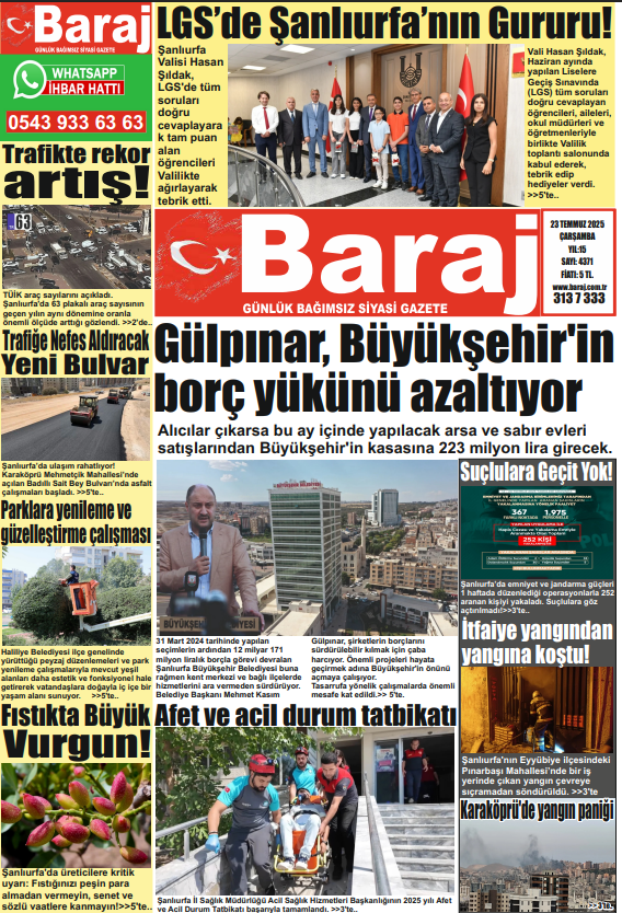23.07.2025 Baraj Gazetesi