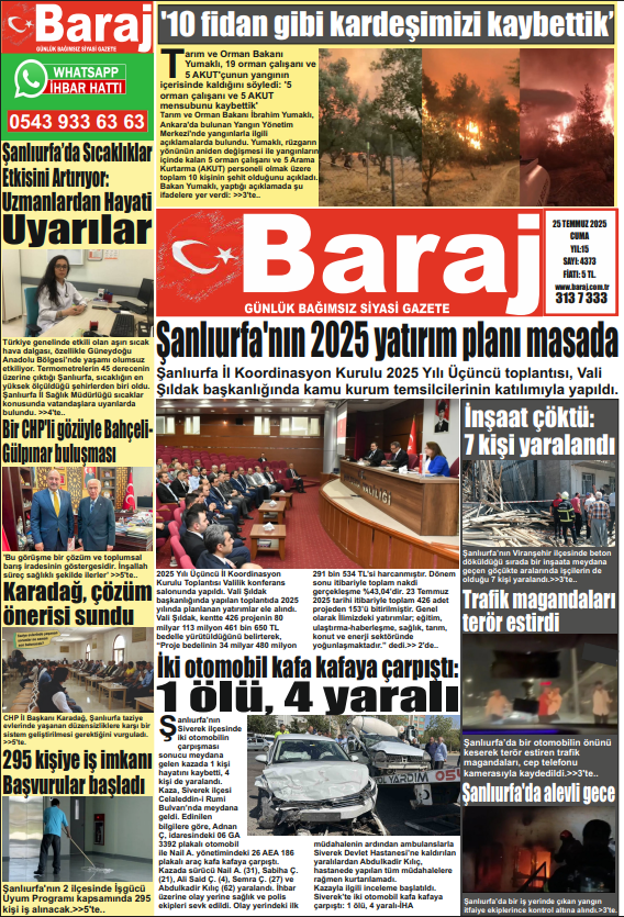 25.07.2025 Baraj Gazetesi