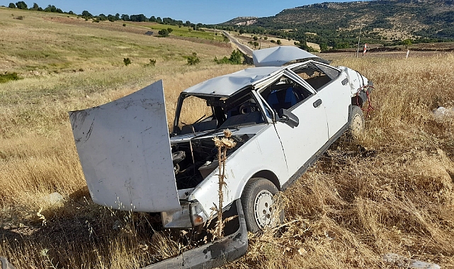 Otomobil şarampole yuvarlandı: 1 yaralı