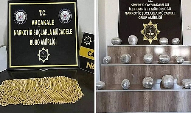 Siverek ve Akçakale'de uyuşturucu operasyonu