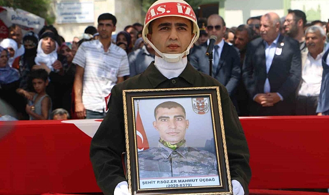 Diyarbakırlı şehit ilçesinde son yolculuğuna uğurlandı