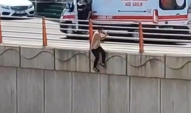 Köprülü kavşakta intihar girişimi