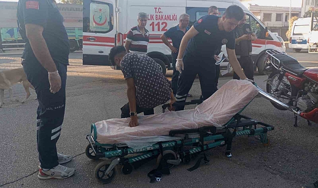 Motosiklet ile kamyonet çarpıştı