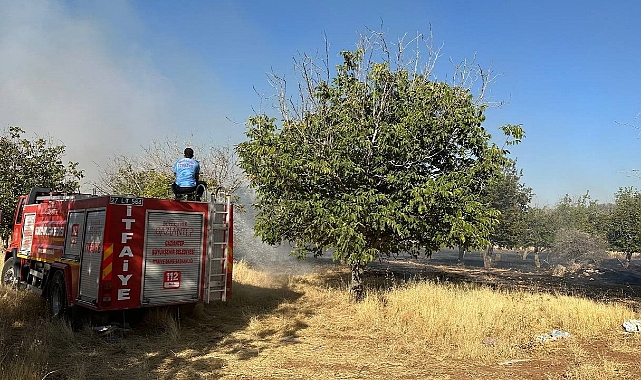 Örtü yangınını itfaiye ve vatandaşlar söndürdü