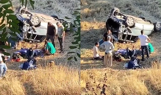 Polis memuru ailesiyle kaza yaptı: 1 ölü, 4 yaralı