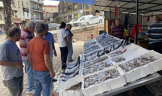 Tezgahlar hamsiyle doldu, vatandaşlar ilgi gösterdi