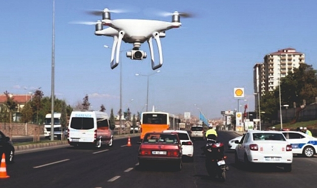 Urfa polisinden drone ile denetim