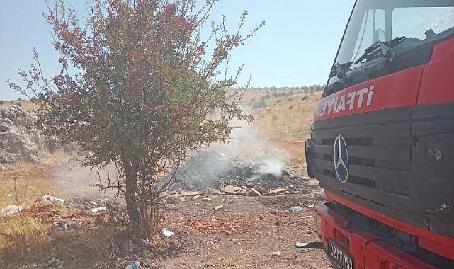 Yangın ormanlık alana sıçramadan söndürüldü