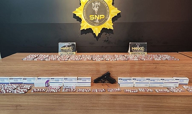 1037 sentetik ecza maddesi ele geçirildi