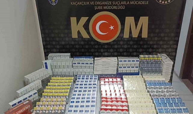 2 bin 385 paket kaçak sigara yakalandı