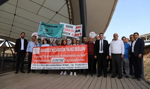 Sağlık çalışanlarından Göbeklitepe'de anlamlı yürüyüş