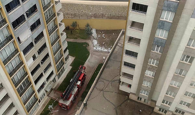 15 katlı binada yangın