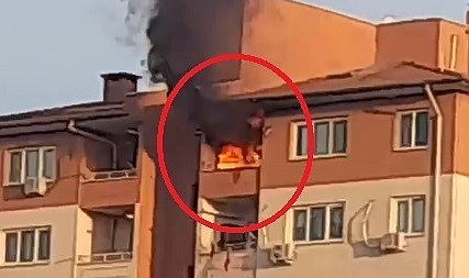 Askeri lojmanda yangın