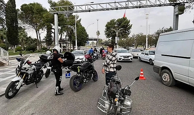 Urfa Emniyeti motosikletleri markaja aldı