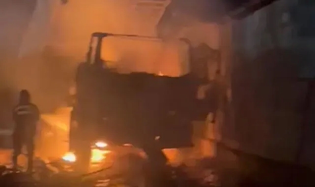 Akçakale'de araç yangını