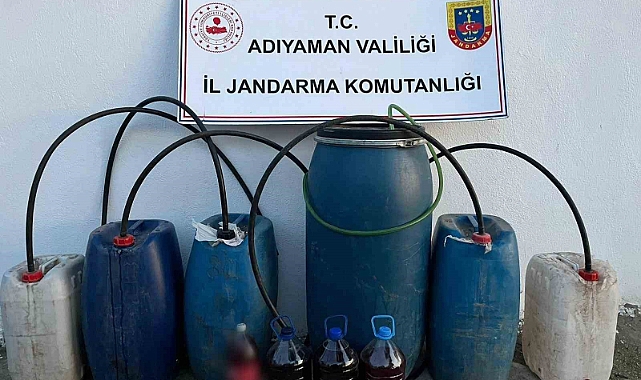 Jandarma Adıyaman’da kaçak içki ele geçirdi