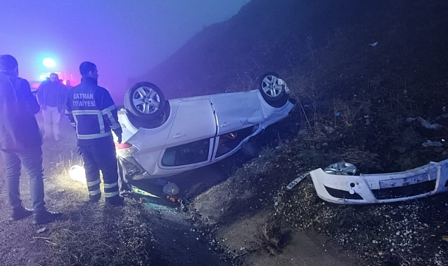 Kontrolden çıkan otomobil takla attı: 5 yaralı   