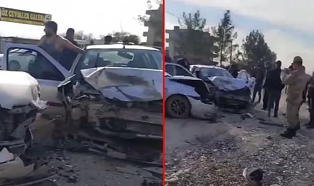 Urfa'da iki araç kafa kafaya çarpıştı