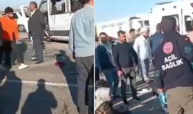 Urfa'da öğretmenleri taşıyan minibüs devrildi