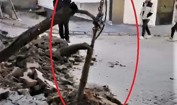 Yer altından çekilen kaçak elektrik şebekesi tespit edildi