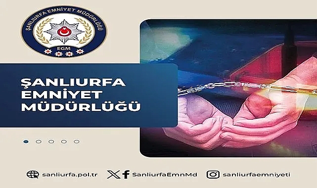 Urfa'da suç makinesini polis yakaladı