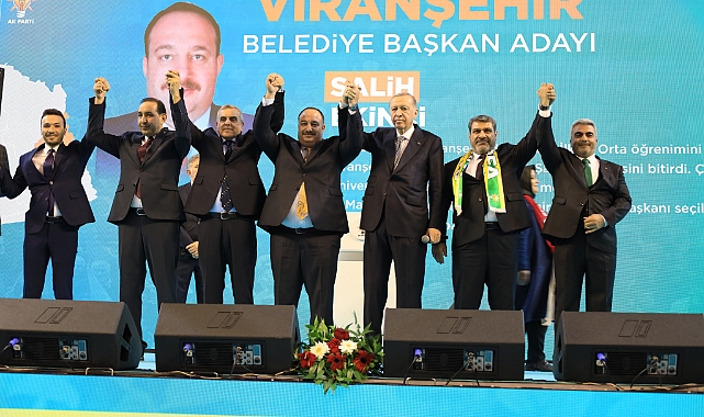 CUMHURBAŞKANI ERDOĞAN, VİRANŞEHİR BELEDİYE BAŞKANI SALİH EKİNCİ İLE YOLA DEVAM DEDİ