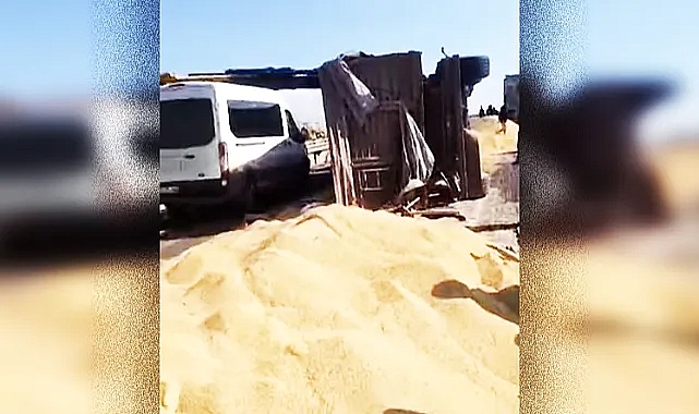 Direksiyon hakimiyetini kaybetti! Bariyerlere çarparak durdu