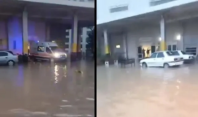 Urfa'da hastaneyi su bastı