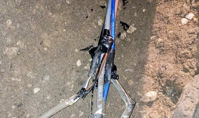Yer altında çekilen kaçak hat patlama sonucu ortaya çıktı