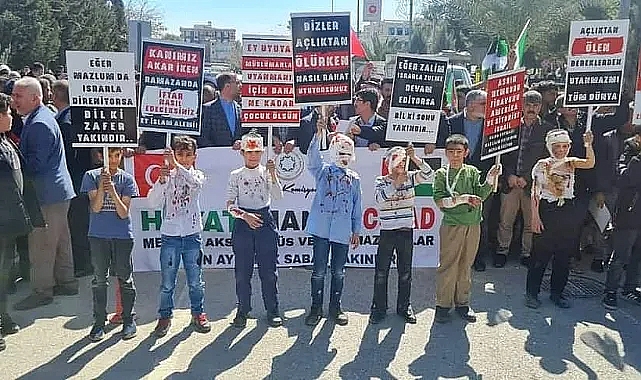 Balıklıgöl'de İsrail'e tepki yağdı