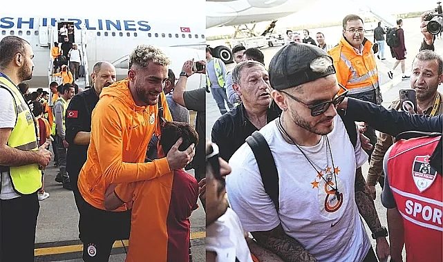 Galatasaray kafilesine coşkulu karşılama