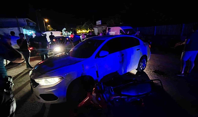 Otomobil ile motosiklet çarpıştı: 2 yaralı
