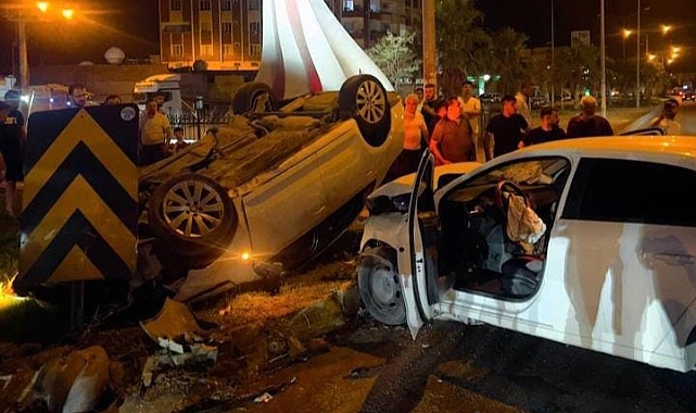2 otomobilin çarpıştığı kazada 2 kişi yaralandı
