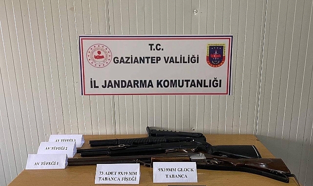 42 adet silah ele geçirildi: 21 gözaltı