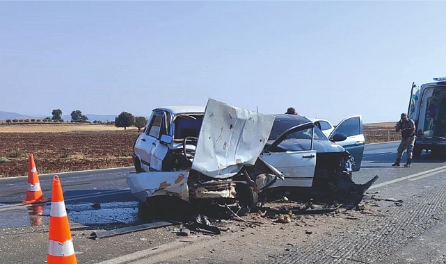 63 plakalı araç Nurdağı'nda kaza yaptı