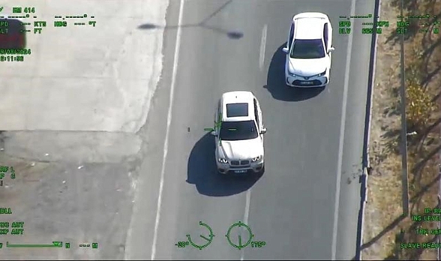 KGYS, helikopter ve dron destekli denetimde 986 araca ceza kesildi
