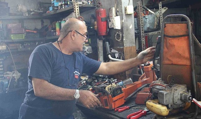 Motorlu tırpan tamircilerinde ‘hasat’ yoğunluğu
