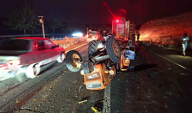 TIR traktörü biçti: 1 yaralı