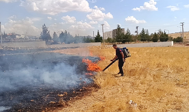 Çıkan ot yangını söndürüldü