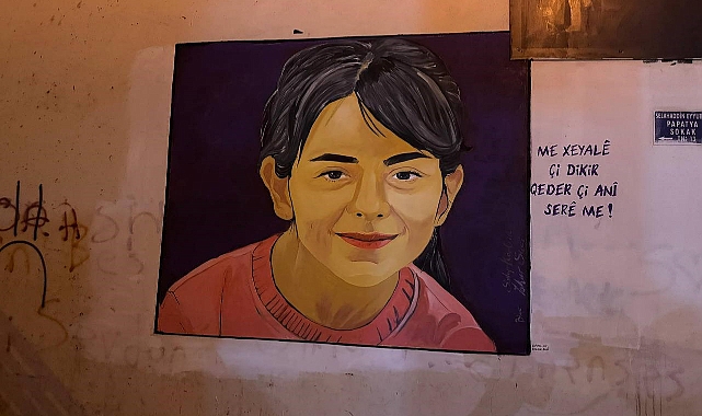 Esnaf Narin’in portresini duvara resmetti