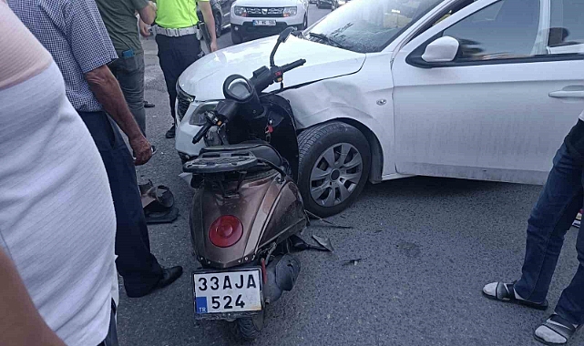 Otomobil ile motosiklet çarpıştı: 1 yaralı