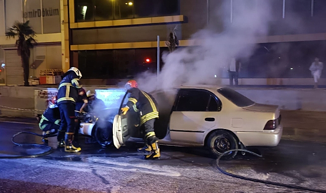 Seyir Halindeki Otomobil Alev Aldı