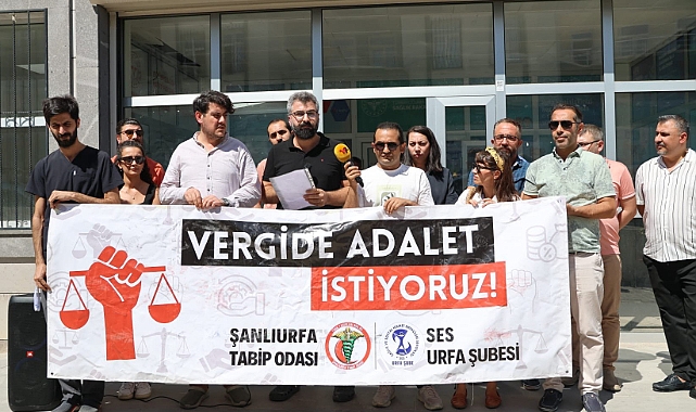 Urfa'da sağlıkçılar vergide adalet istiyor