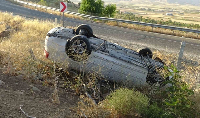 Virajı alamayan otomobil takla attı: 1 yaralı